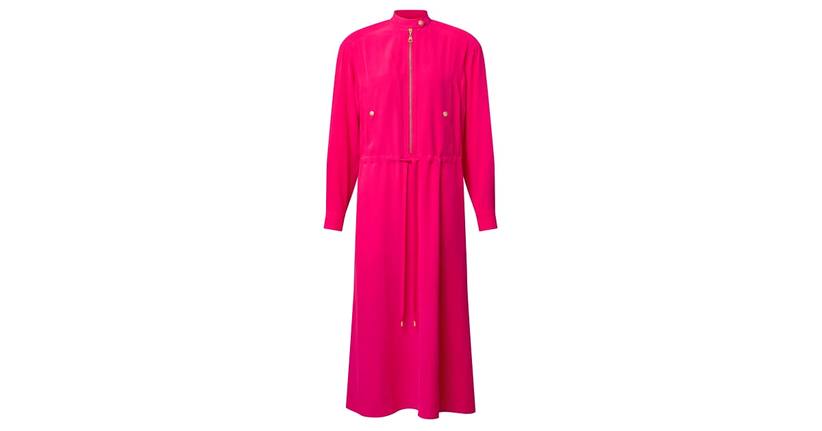 Lv Robe Pink Zip Front Silk Dress - Luxury Pink | LOUIS VUITTON