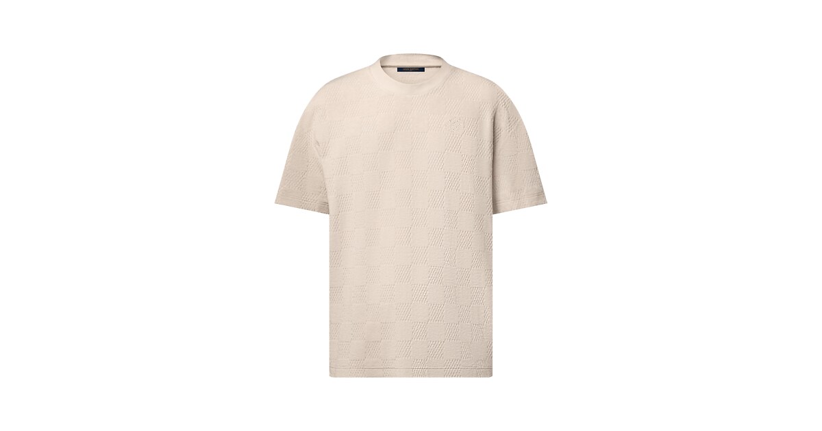 Damier French Terry T-Shirt Luxury Beige LOUIS VUITTON