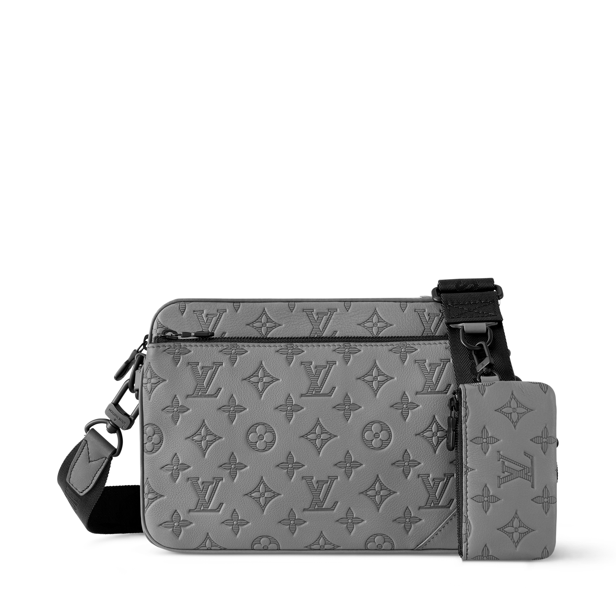 Trio Messenger Bag - Luxury Monogram Shadow Grey | LOUIS VUITTON