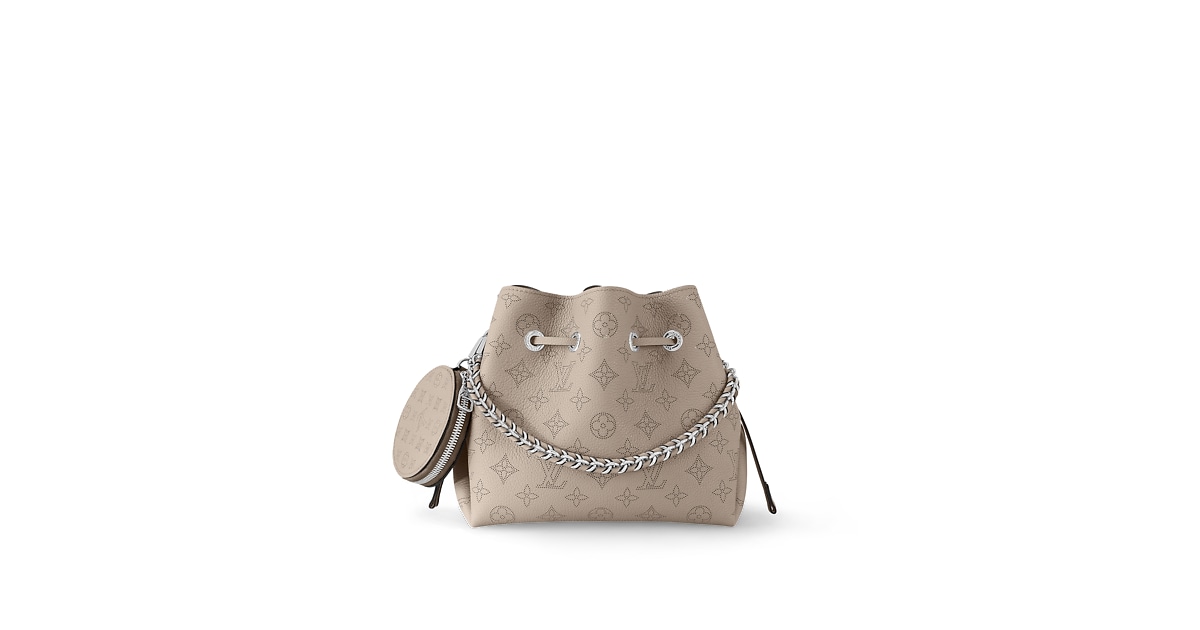 Bella Bucket Bag Luxury Mahina Leather Beige LOUIS VUITTON