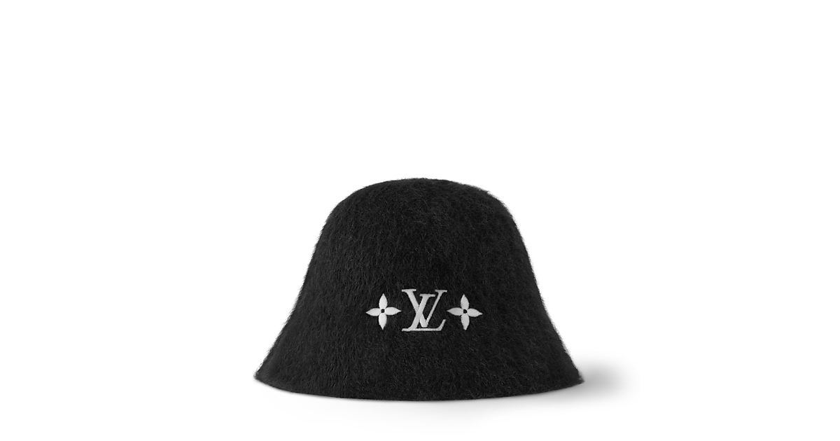 Louis Vuitton LV Bucket Fluffy Hat Black Mohair Wool Small LV Fluffy Hat S00 - Women - Accessories | LOUIS VUITTON ® main image 4