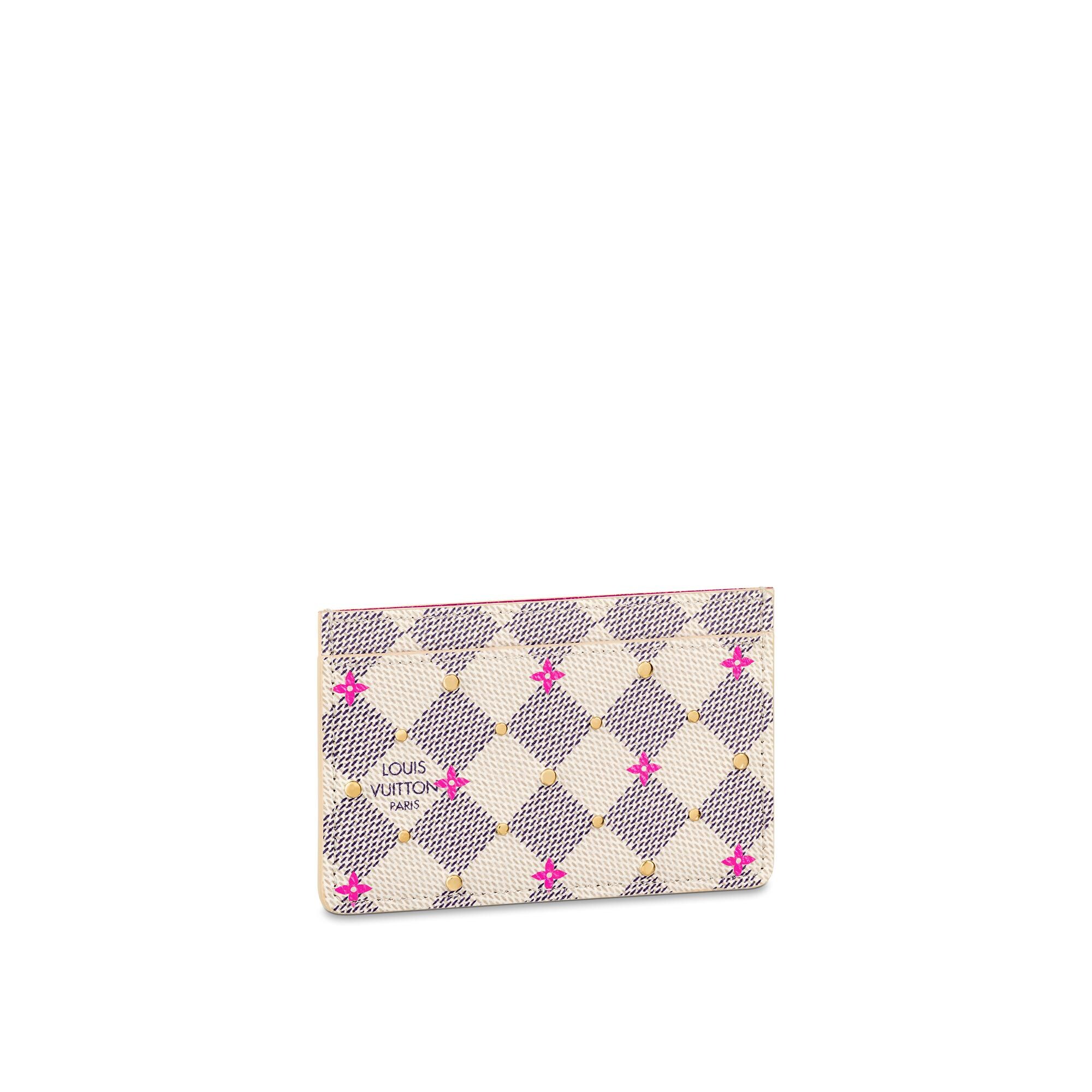 louis vuitton card holder damier azur