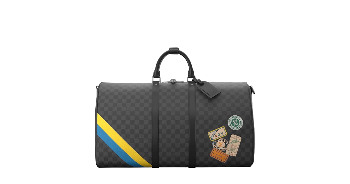 Mon Monogram Keepall 55 Bag - Luxury Damier Graphite Canvas Transparent ...