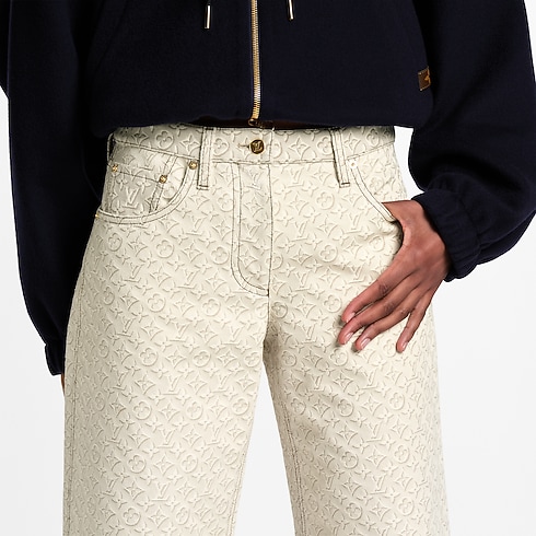 Women - 3D Monogram Jeans Women Ready-to-Wear Trousers | LOUIS VUITTON (Product zoom)