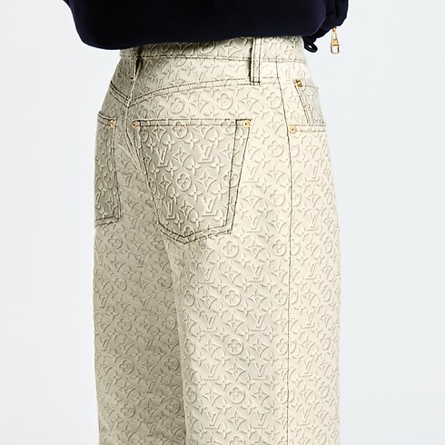 Women - 3D Monogram Jeans Women Ready-to-Wear Trousers | LOUIS VUITTON (Product zoom)