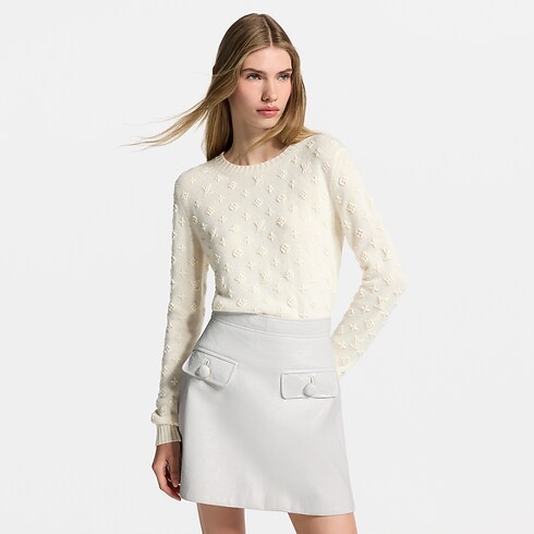 Women - 3D Monogram Knit Jumper Women Ready-to-Wear Knitwear | LOUIS VUITTON (Product zoom)