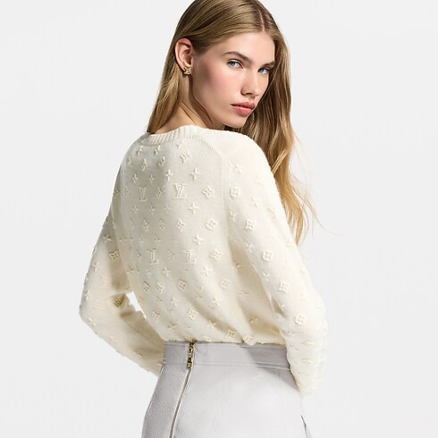 Women - 3D Monogram Knit Jumper Women Ready-to-Wear Knitwear | LOUIS VUITTON (Product zoom)