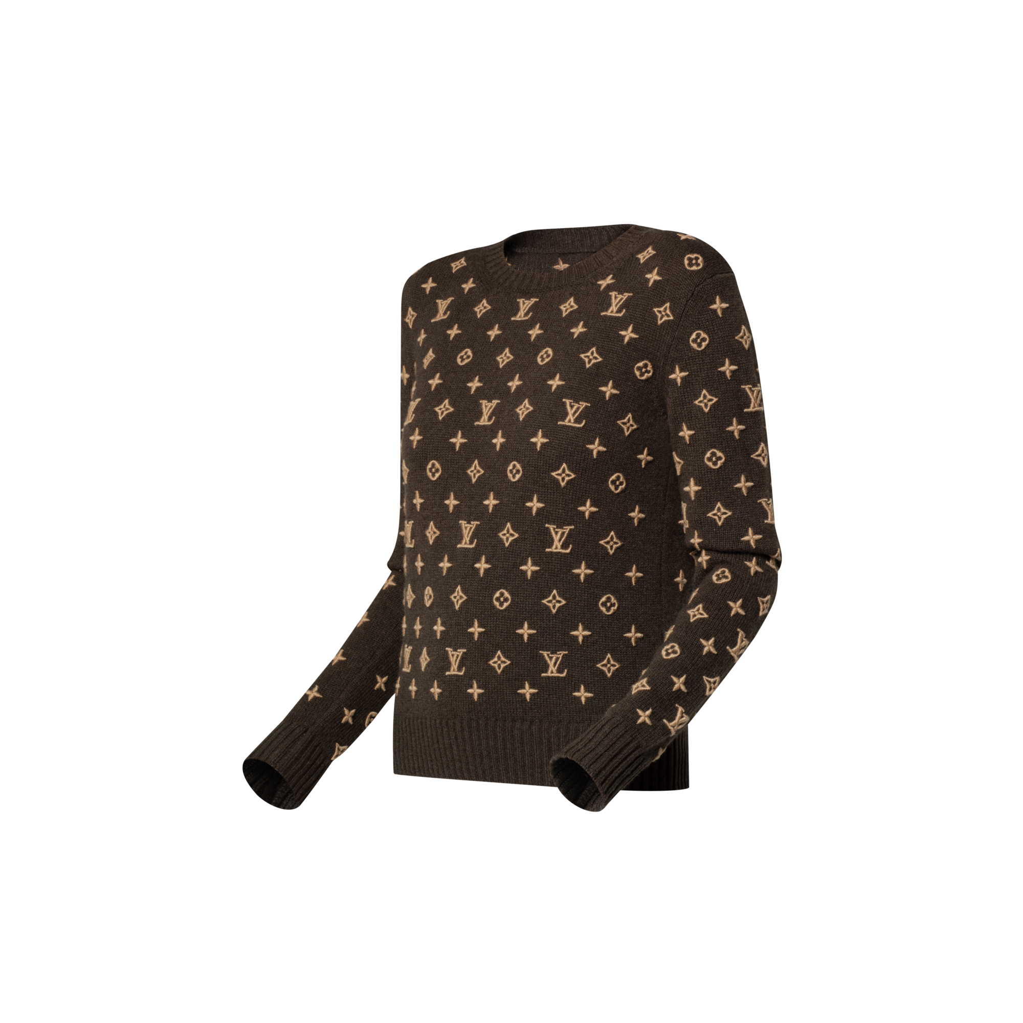 Women - 3D Monogram Knit Jumper  Women Ready-to-Wear Knitwear | LOUIS VUITTON (Product zoom)