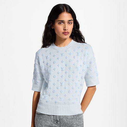 Women - 3D Monogram Knit Top Women Ready-to-Wear Tops and Shirts | LOUIS VUITTON (Product zoom)