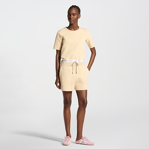 Women - 3D Monogram Paperbag Waist Shorts Women Ready-to-Wear Skirts and Shorts | LOUIS VUITTON (Product zoom)