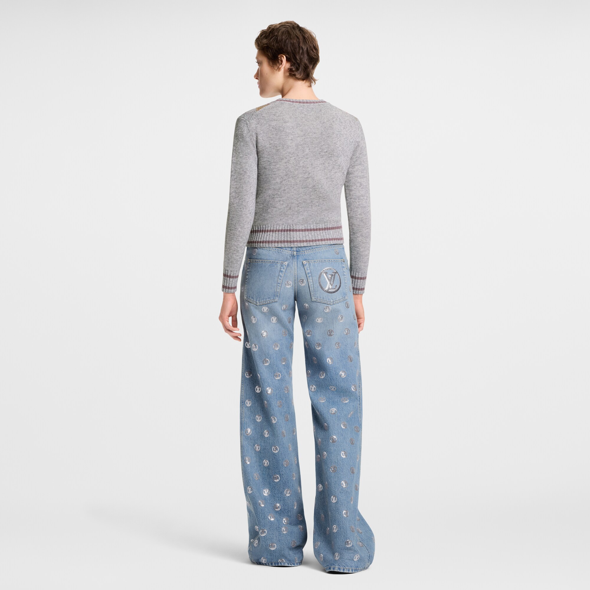 Women - 3D Signature Argyle Jumper  Women Ready-to-Wear Knitwear | LOUIS VUITTON (Product zoom)