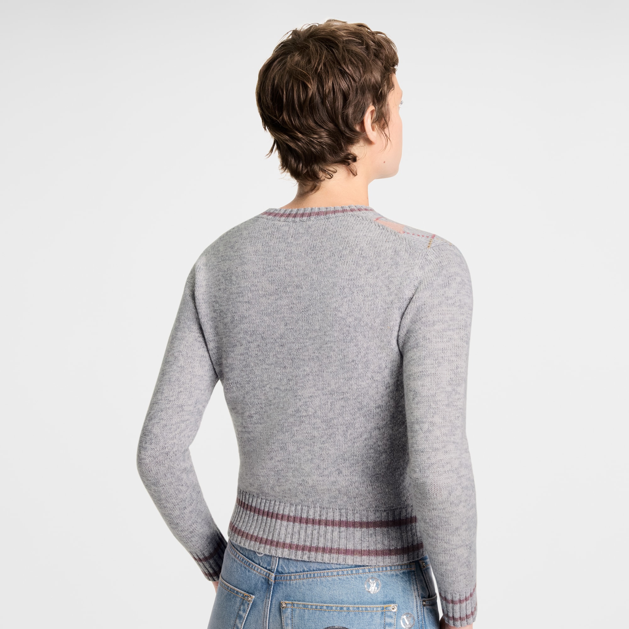 Women - 3D Signature Argyle Jumper  Women Ready-to-Wear Knitwear | LOUIS VUITTON (Product zoom)