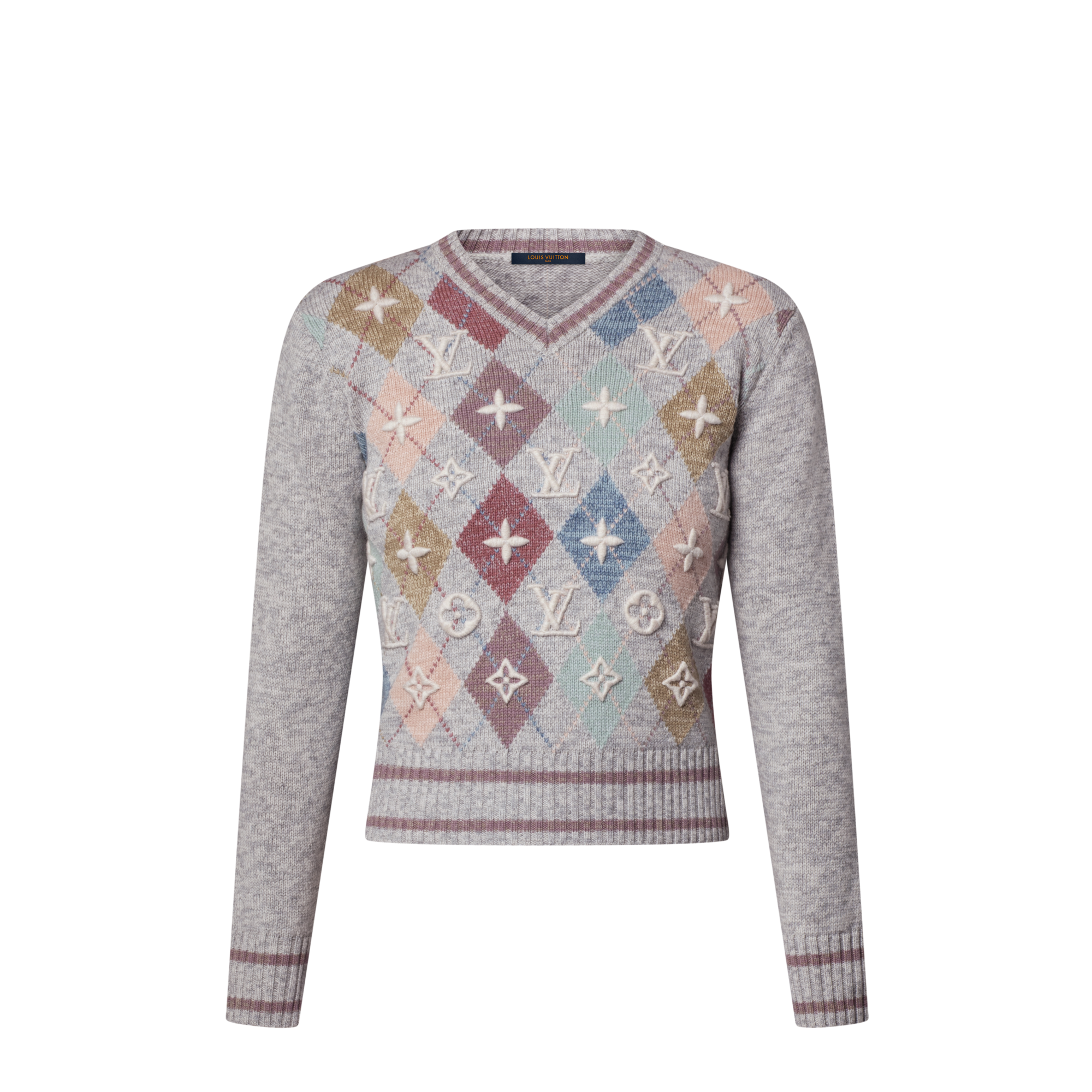 Women - 3D Signature Argyle Jumper  Women Ready-to-Wear Knitwear | LOUIS VUITTON (Product zoom)
