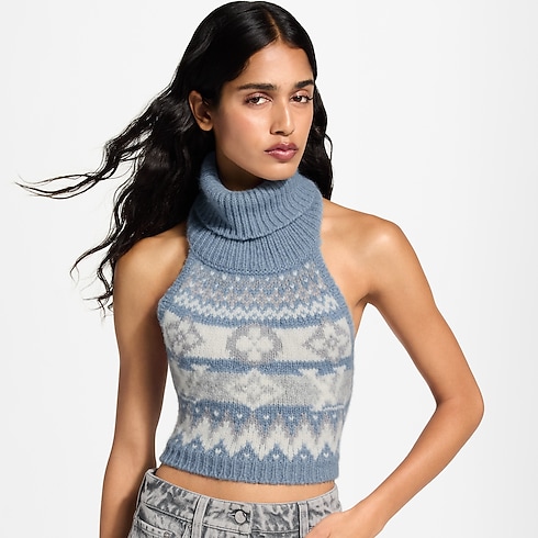 Women - Alpine Knit Crop Top Women Ready-to-Wear Tops and Shirts | LOUIS VUITTON (Product zoom)