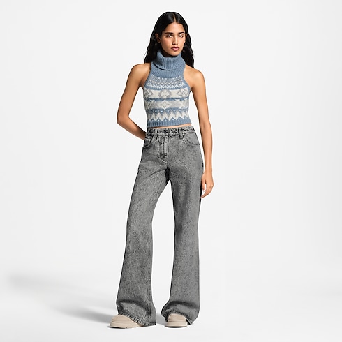 Women - Alpine Knit Crop Top Women Ready-to-Wear Tops and Shirts | LOUIS VUITTON (Product zoom)