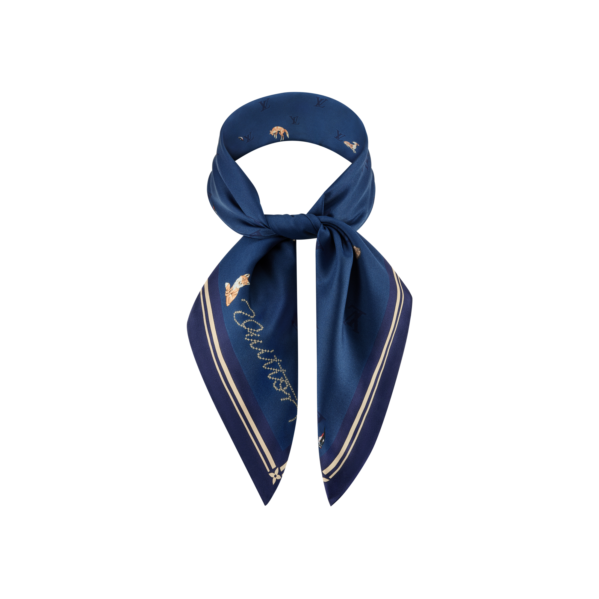 Men - Animal Blason Bandana S00 Men Accessories Silk and Bandanas | LOUIS VUITTON (Product zoom)