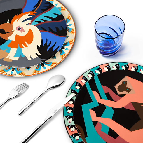Trunks, Travel and Home - Animali Fantastici Faces Presentation Plate Trunks, Travel and Home Home and Art of Dining Art of Dining | LOUIS VUITTON (Product zoom)