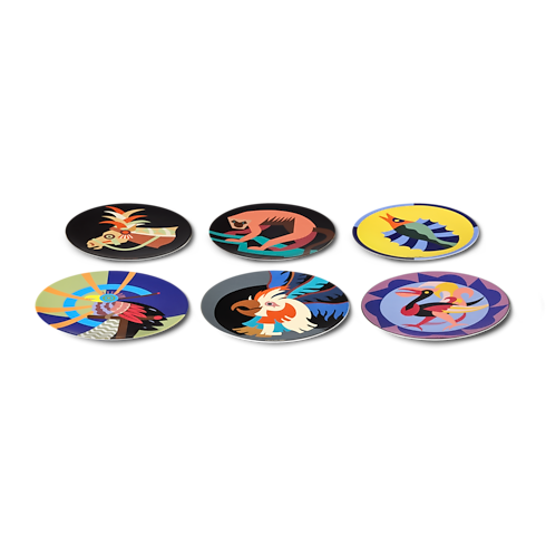 Trunks, Travel and Home - Animali Fantastici Set of 6 Dinner Plates Trunks, Travel and Home Home and Art of Dining Art of Dining | LOUIS VUITTON (Product zoom)