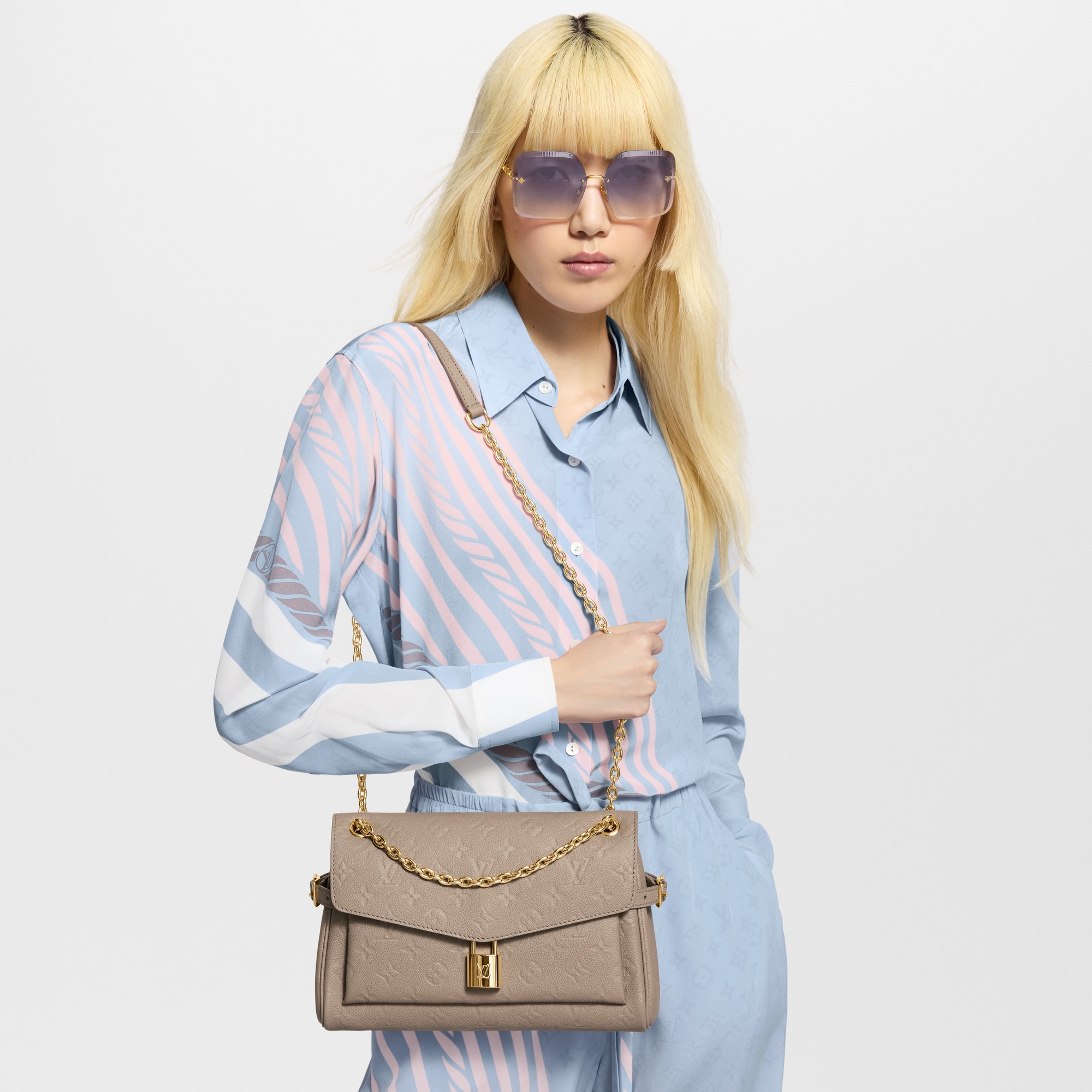 Anytime Flap Bag - Luxury Monogram Empreinte Leather Grey | LOUIS 