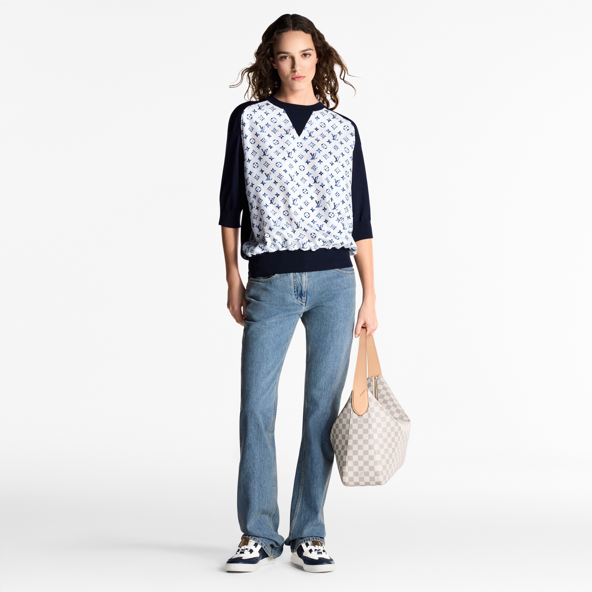Women - Aquarelle Monogram Insert Jumper  Women Ready-to-Wear Knitwear | LOUIS VUITTON (Product zoom)