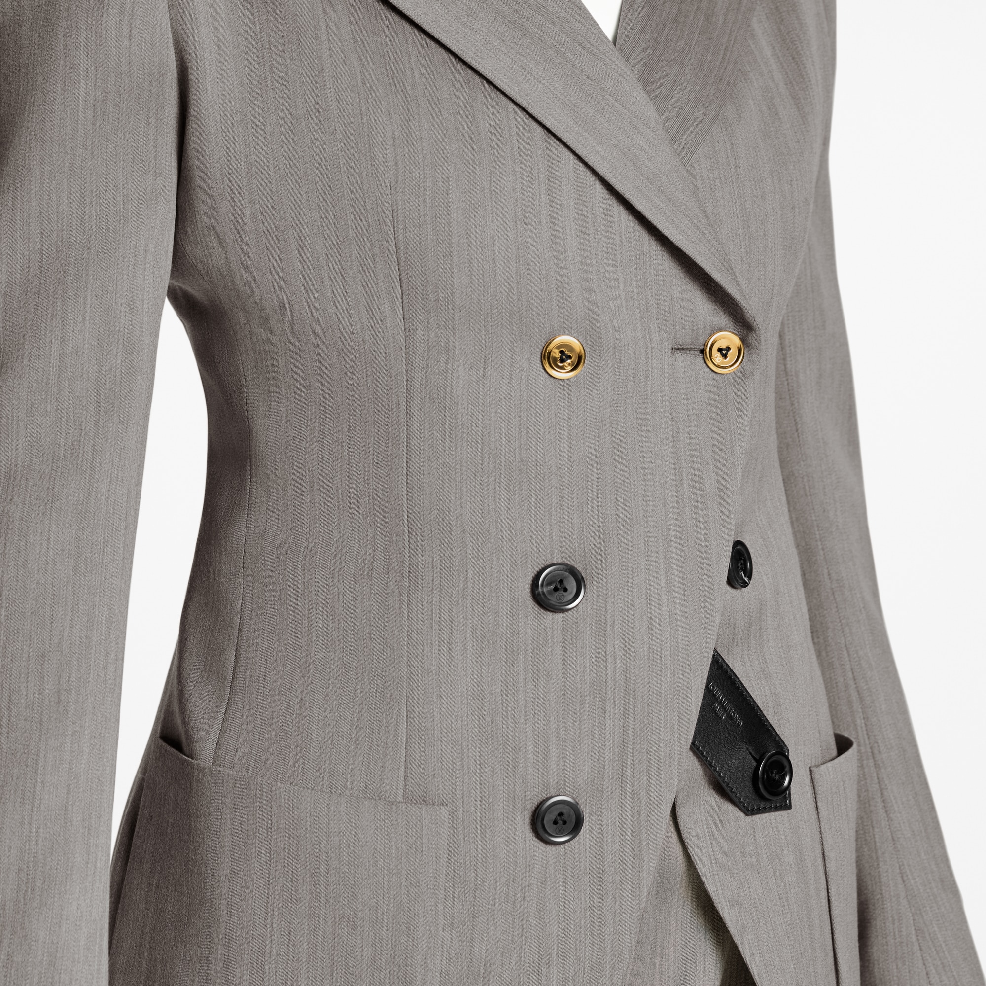 Women - Asymmetrical Double-Breasted Blazer  Women Ready-to-Wear Coats and Jackets | LOUIS VUITTON (Product zoom)