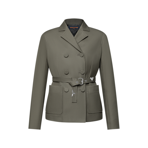 Women - Belted Double-Breasted Jacket Women Ready-to-Wear Coats and Jackets | LOUIS VUITTON (Product zoom)