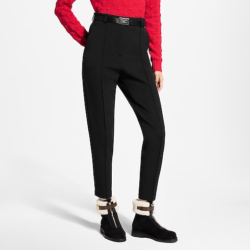 Women - Belted Seam Detail Trousers Women Ready-to-Wear Pants and Shorts | LOUIS VUITTON (Product zoom)