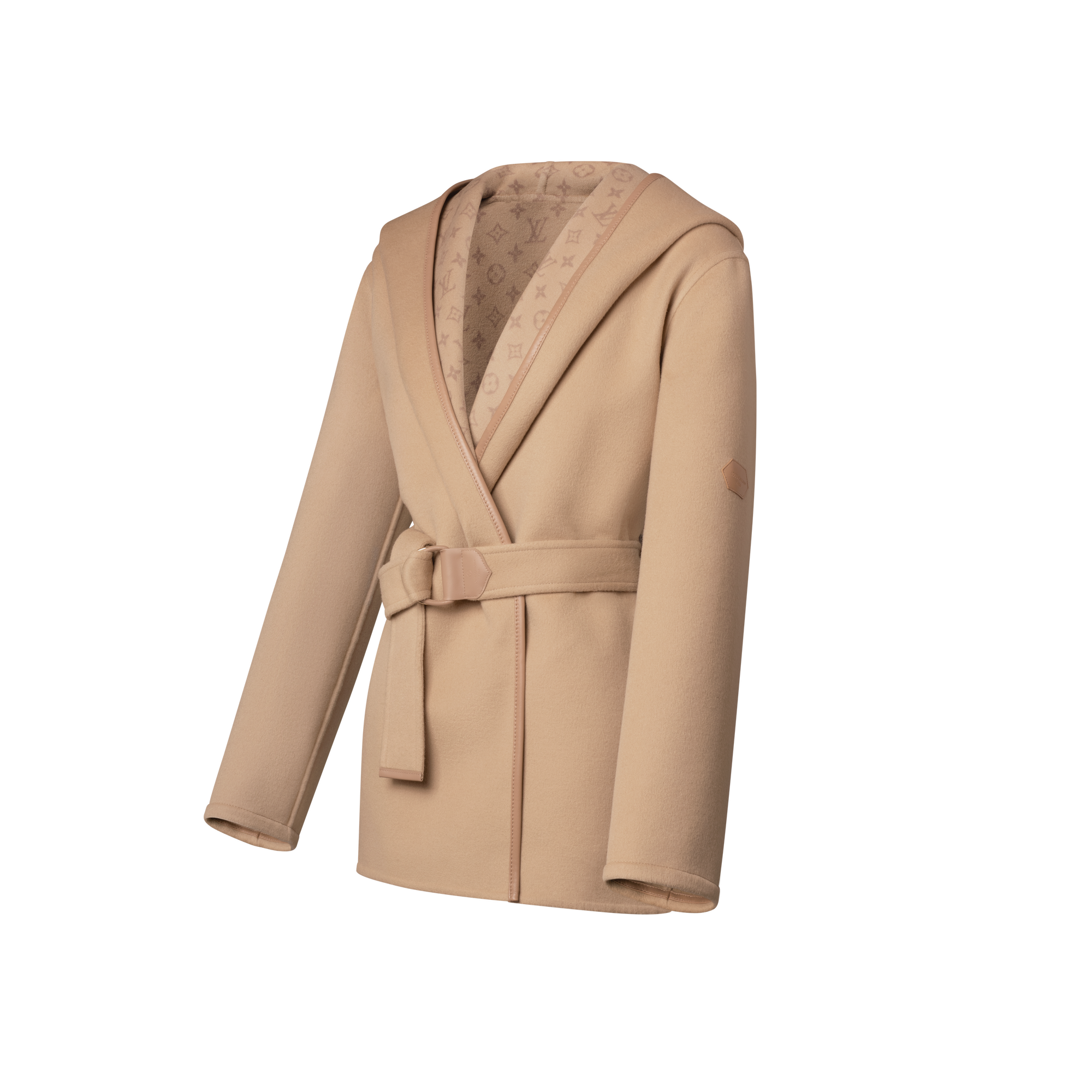 Women - Belted Short Wrap Pea Coat  Women Ready-to-Wear Coats and Jackets | LOUIS VUITTON (Product zoom)