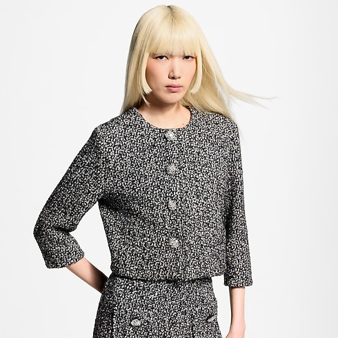 Women - Bijoux Button Glitter Tweed Jacket Women Ready-to-Wear Coats and Jackets | LOUIS VUITTON (Product zoom)