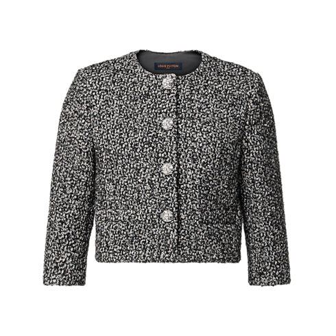 Women - Bijoux Button Glitter Tweed Jacket Women Ready-to-Wear Coats and Jackets | LOUIS VUITTON (Product zoom)
