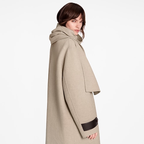 Women - Blanket Scarf Coat Women Ready-to-Wear Coats and Jackets | LOUIS VUITTON (Product zoom)