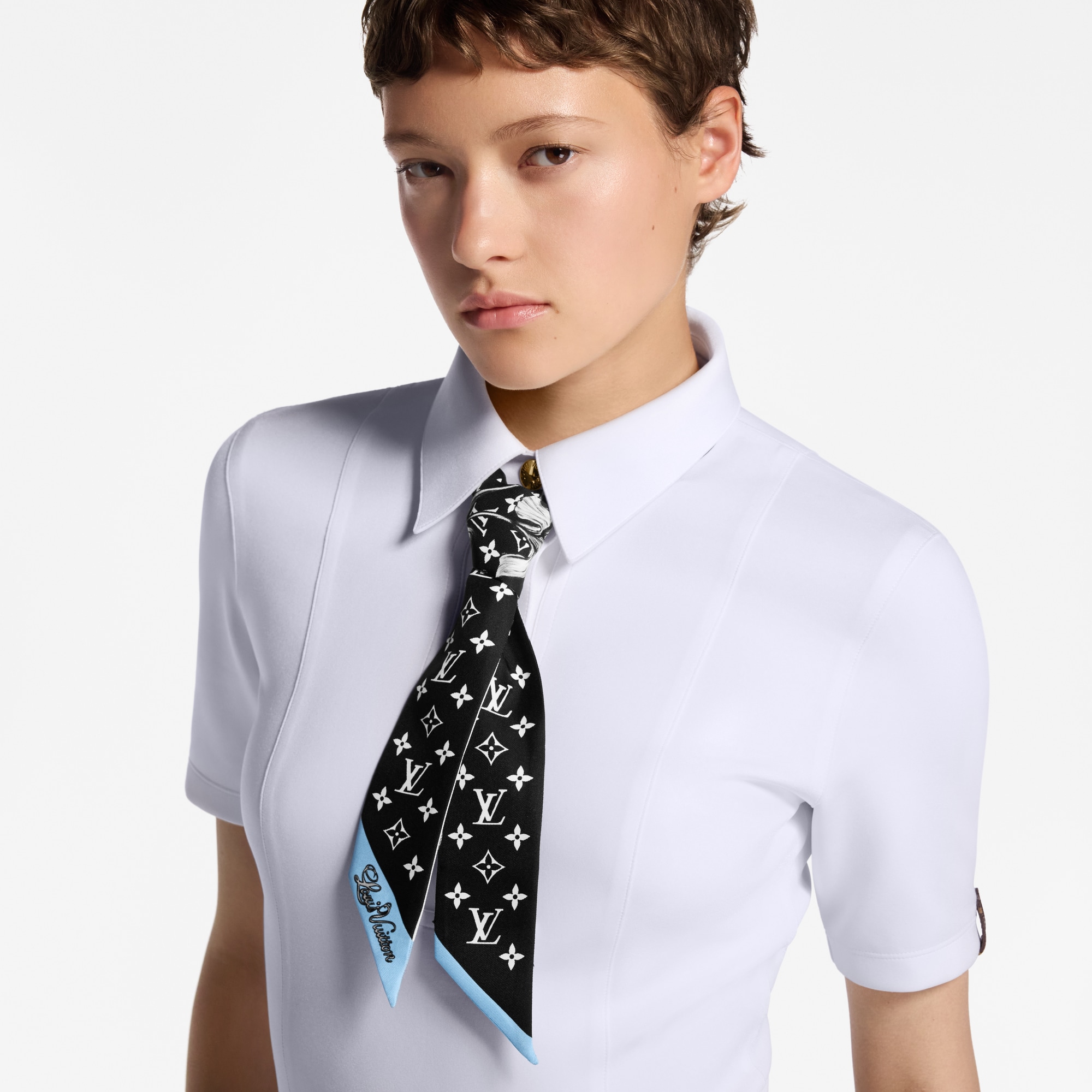 Women - Blooming Monogram BB Bandeau S00 Women Accessories Silk Squares and Bandeaux | LOUIS VUITTON (Product zoom)