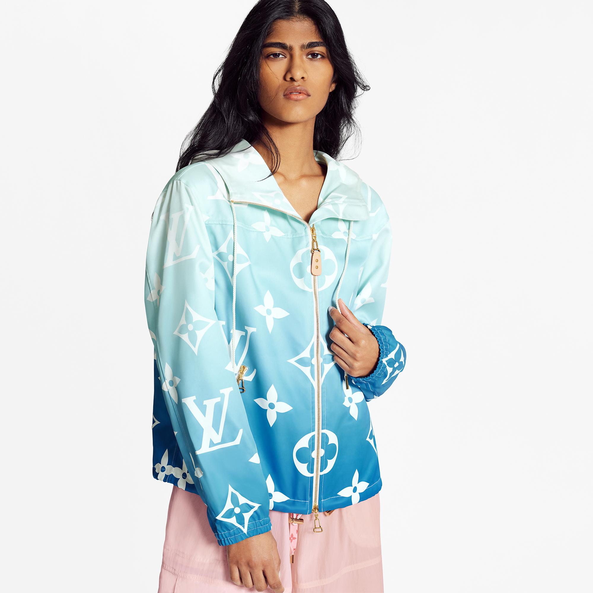 Blue Lagoon Monogram Short Hooded Parka 