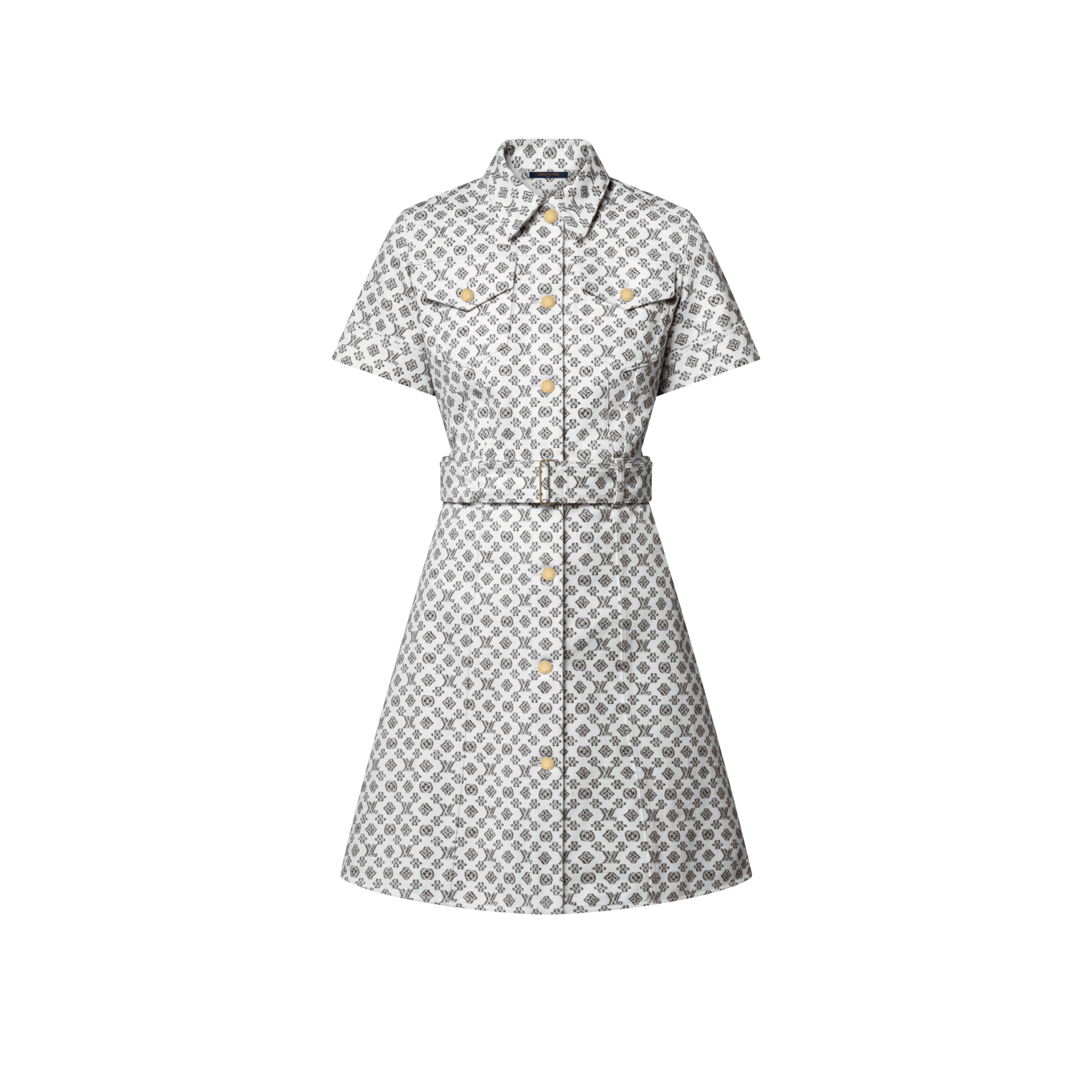 Women - Blurry Monogram Shirt Dress  Women Ready-to-Wear Dresses | LOUIS VUITTON (Product zoom)