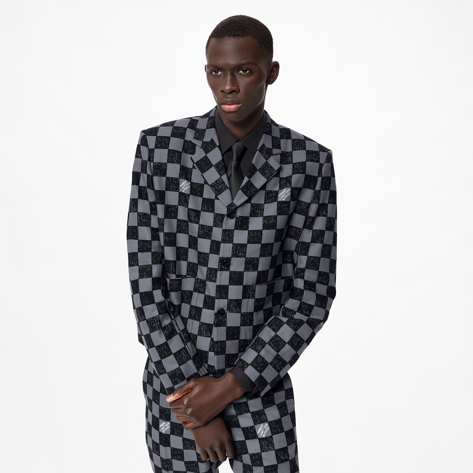 louis vuitton checkered suit