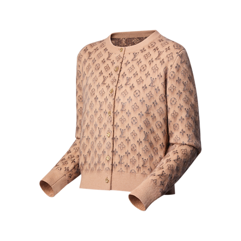 Women - Brushed Monogram Cardigan Women Ready-to-Wear Knitwear | LOUIS VUITTON (Product zoom)