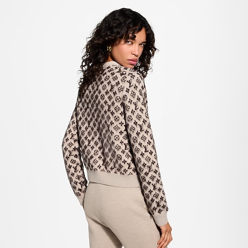 Women - Brushed Monogram Cardigan Women Ready-to-Wear Knitwear | LOUIS VUITTON (Product zoom)