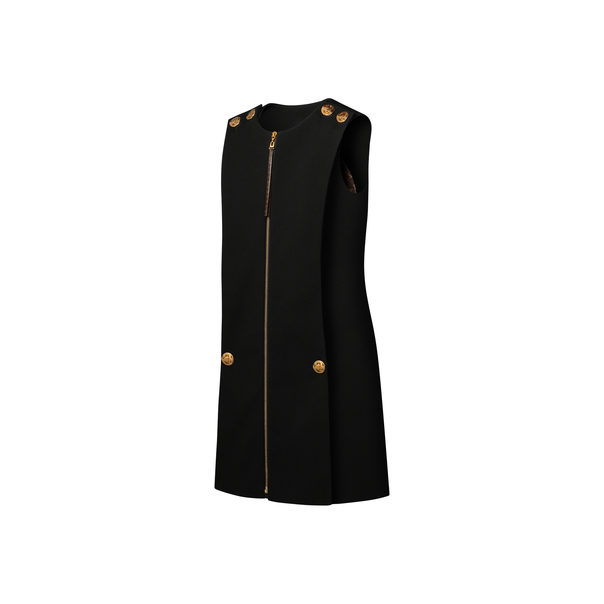 Women - Button Detail Apron Dress  Women Ready-to-Wear Dresses | LOUIS VUITTON (Product zoom)