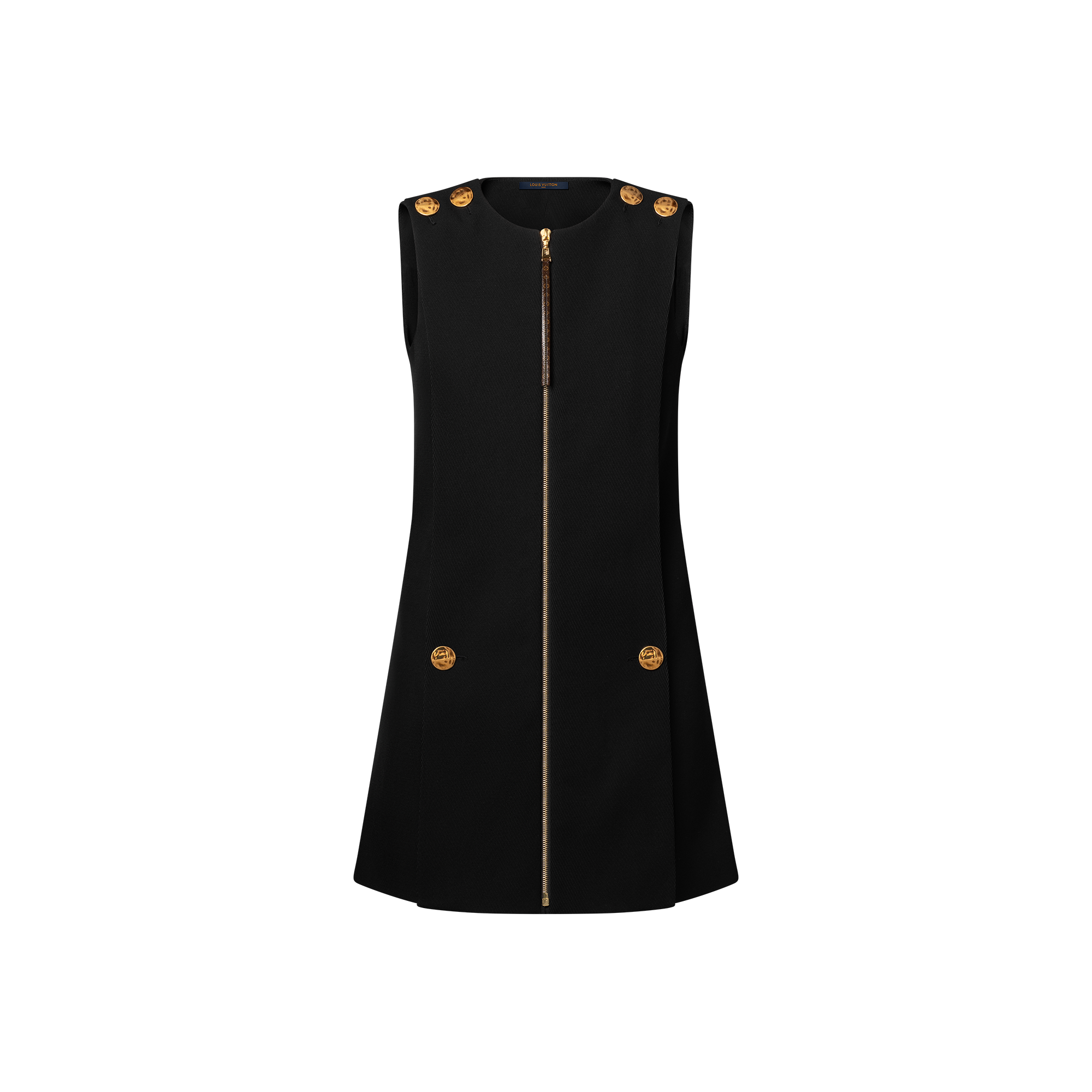Women - Button Detail Apron Dress  Women Ready-to-Wear Dresses | LOUIS VUITTON (Product zoom)