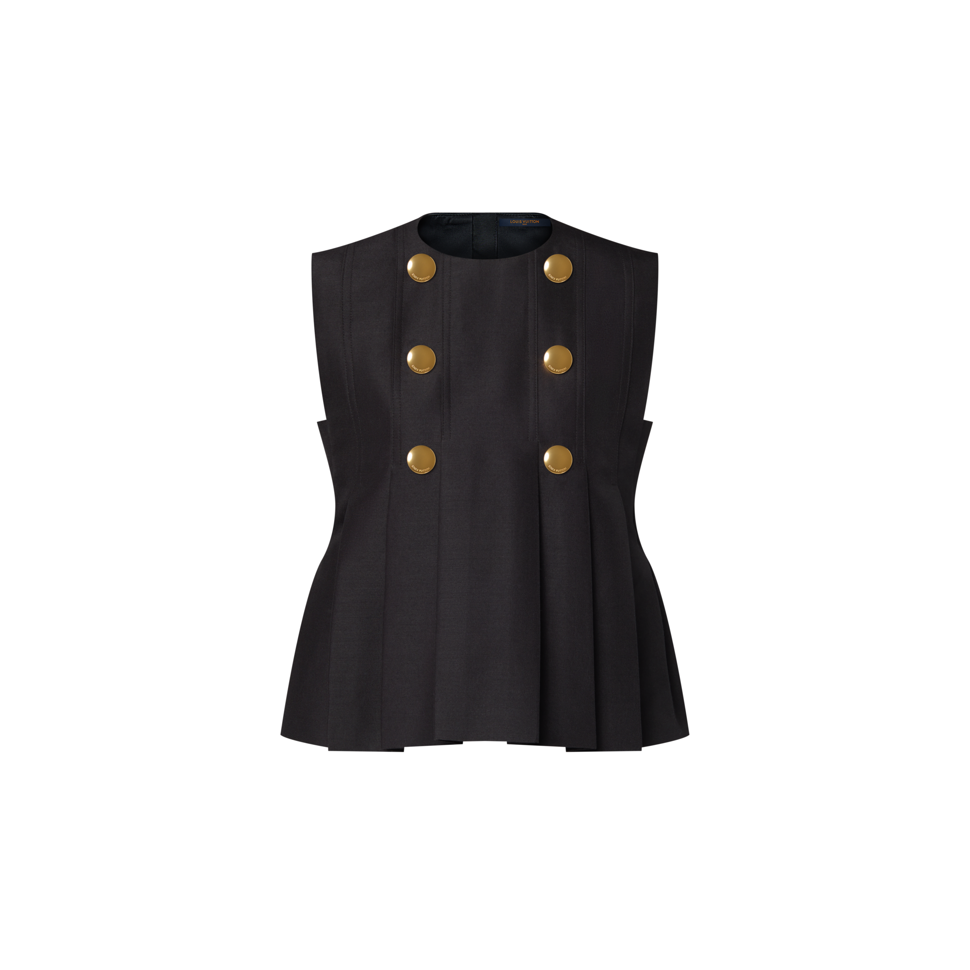Women - Button Front Pleated Top  Women Ready-to-Wear Tops | LOUIS VUITTON (Product zoom)