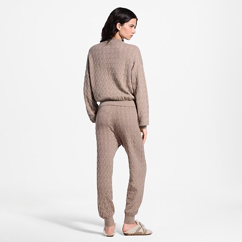 Women - Cable-Knit Jogging Trousers Women Ready-to-Wear Knitwear | LOUIS VUITTON (Product zoom)