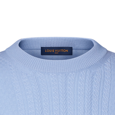 Men - Cable Knit Wool-Cashmere Crewneck Men New In Men } | LOUIS VUITTON (Product zoom)