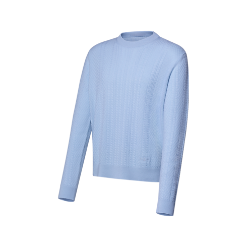 Men - Cable Knit Wool-Cashmere Crewneck Men New In Men } | LOUIS VUITTON (Product zoom)