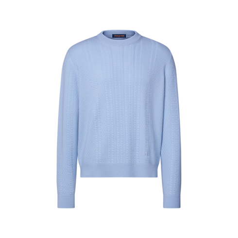 Men - Cable Knit Wool-Cashmere Crewneck Men New In Men } | LOUIS VUITTON (Product zoom)