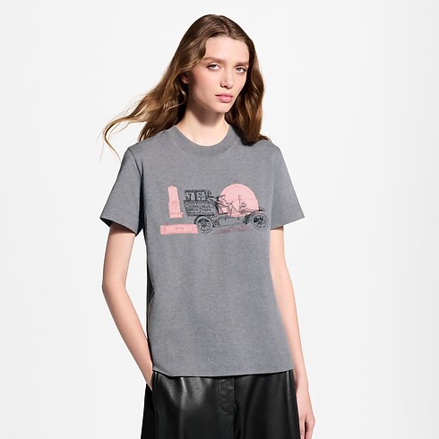Women - Car Print T-Shirt Women Ready-to-Wear T-shirts and Sweatshirts | LOUIS VUITTON (Product zoom)
