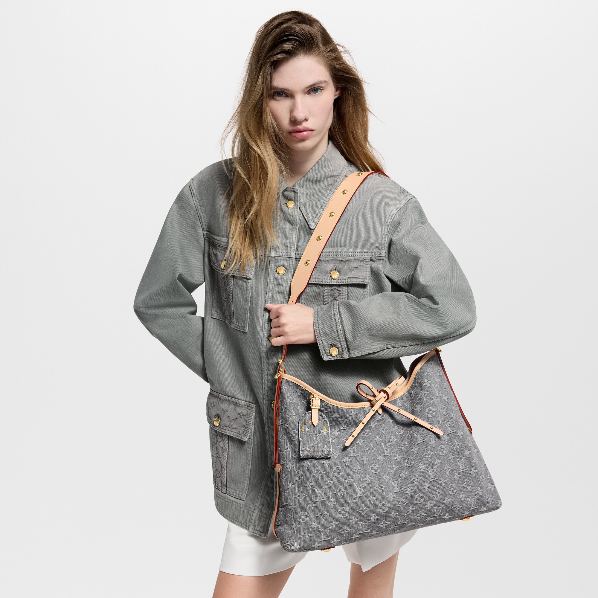 Women - CarryAll MM Bag Monogram Denim Women Handbags Handbags | LOUIS VUITTON (Product zoom)