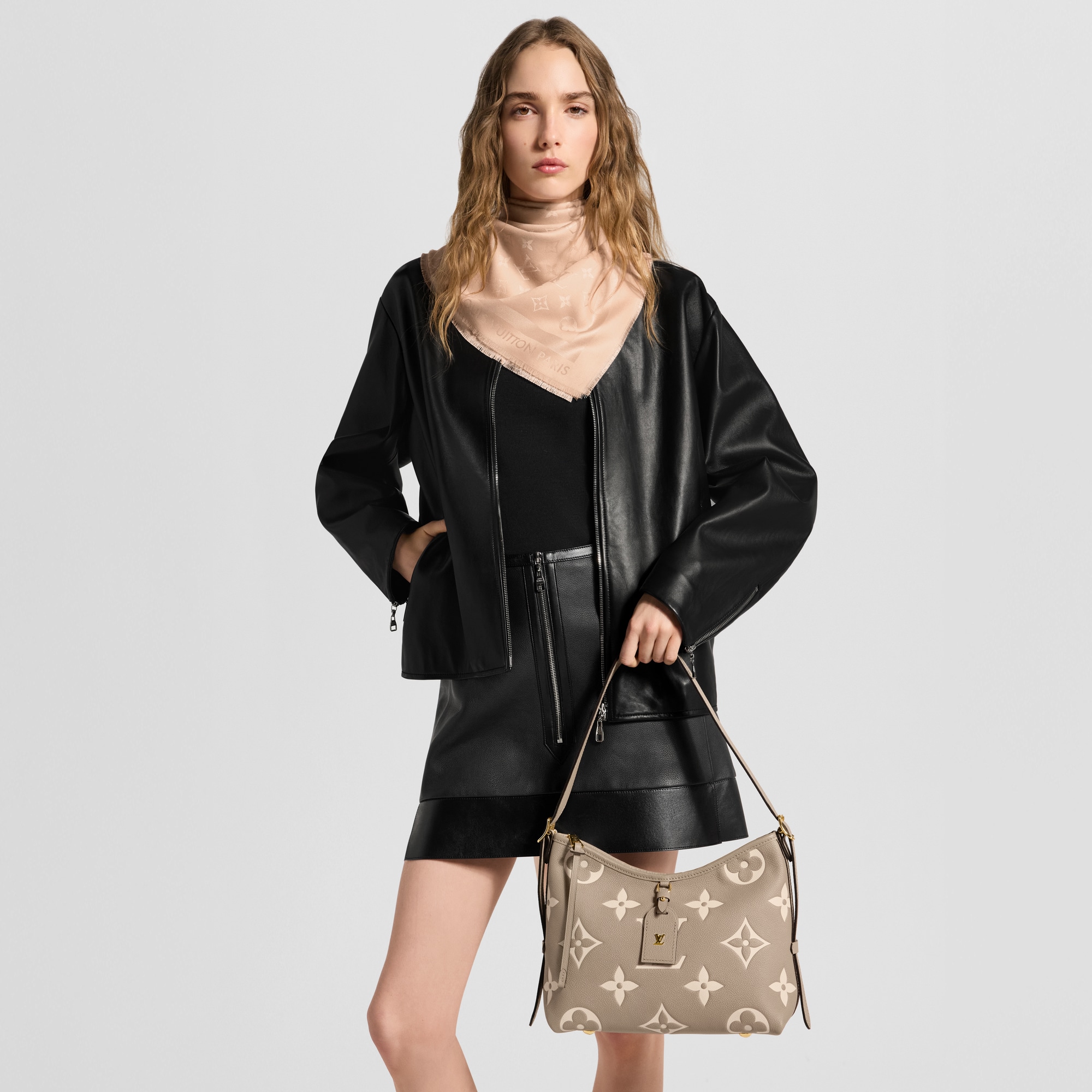 CarryAll PM Bag - Luxury Bicolour Monogram Empreinte Leather Grey 