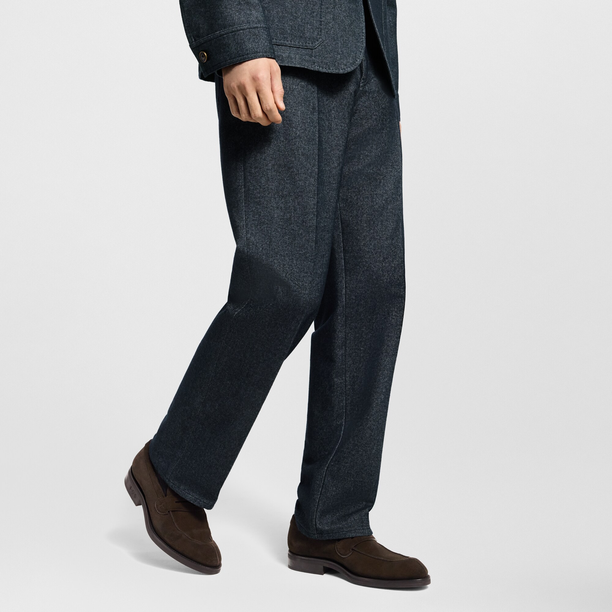 Men - Cashmere-Blend Formal Denim Trousers  Men Ready-to-Wear Denim Collection | LOUIS VUITTON (Product zoom)