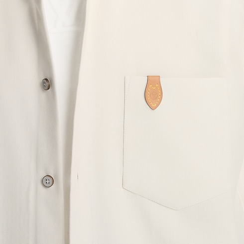 Men - Cashmere Cotton Long-Sleeved Flannel Shirt Men Ready-to-Wear All Ready-to-Wear | LOUIS VUITTON (Product zoom)