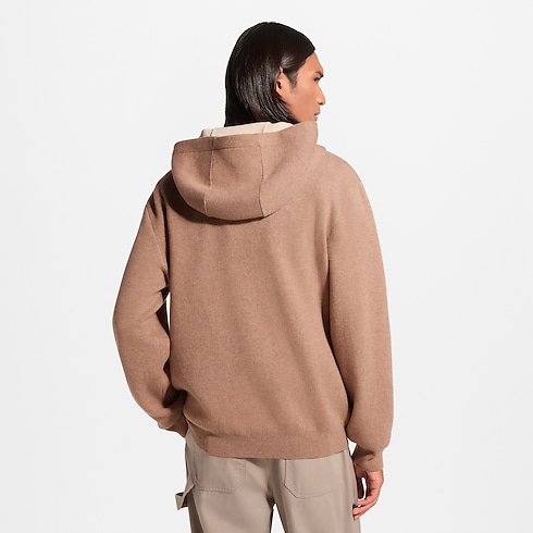 Men - Cashmere Hoodie With VVN Signature Men Ready-to-Wear Knitwear and Sweatshirts | LOUIS VUITTON (Product zoom)